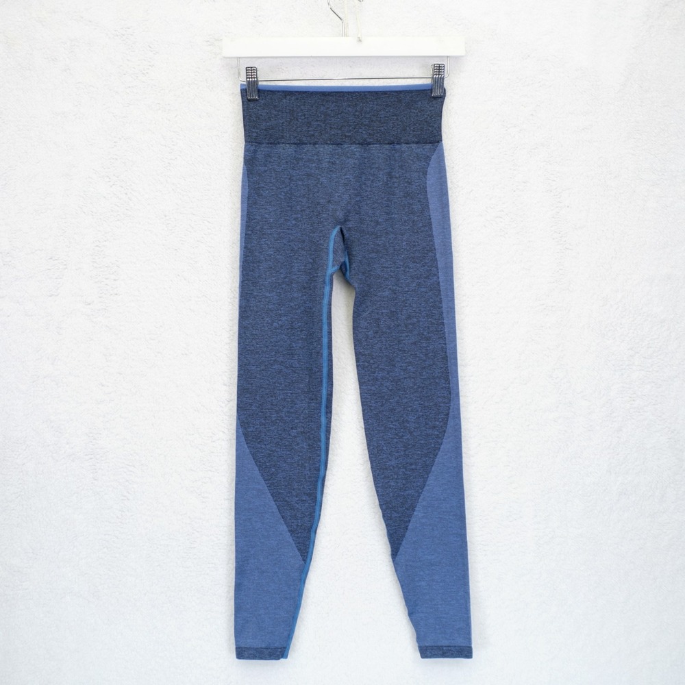 Victoria's Secret "Pink" Seemless -XS- Blue Leggings Athleisure Low Rise 24 / 23